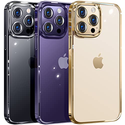 Alphex Official Color Match for iPhone 14 Pro Max Case, Anti-Fingerprints, 10FT Military Grade Protective, Soft Glossy Matte Slim Women Men Phone Cover 6.7 inch, Gold