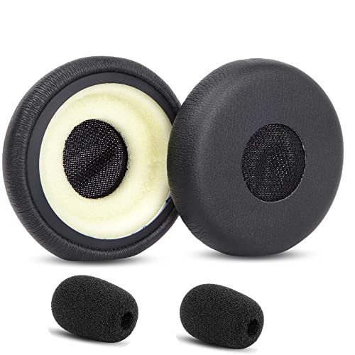 YunYiYi HSC018W Evolve 65 UC Ear Cushion Replacement Compatible with Jabra Evolve 65 UC 65MS / Evolve 20 30 40 65 UC/MS/SE Headset Ear Cover Earpad