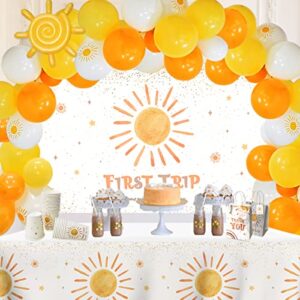 first trip around the sun birthday - boho sun party decorations first trip background sun balloons 1st birthday party supplies balloon arch wreath kit decorative baby bath supplies