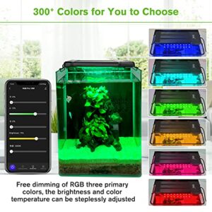 hygger 60W Smart Aquarium Light, Bluetooth LED Light with App Control, Full Spectrum Fish Tank Light with 24/7 Lighting Cycle, 5 Modes, Adjustable Timer, for 48"-55" Freshwater Planted Tank