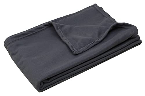 Polar Fleece Blankets for Bed - Twin Size Thermal Lightweight Spread - Soft Brushed Material - All Season Plush Throw Blankets/Pet Blankets - 56’’ x 92’’ - Dark Grey