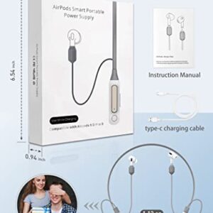 AirPods Smart Portable Charger, Neck-Mounted and Anti-Lost Straps Design for AirPods 1/2/pro/3,Not for 2022 New AirPods Pro 2.Fast Charging Accessories(AirPods not Included)