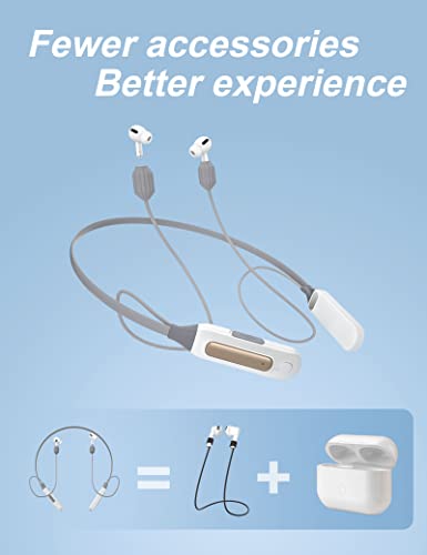 AirPods Smart Portable Charger, Neck-Mounted and Anti-Lost Straps Design for AirPods 1/2/pro/3,Not for 2022 New AirPods Pro 2.Fast Charging Accessories(AirPods not Included)