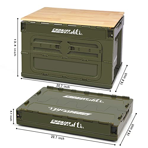 Chanjarhill Collapsible Lidded Trunk Organizer Camping Storage Box Multi function box