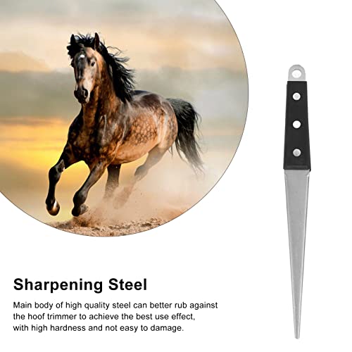 Draliance Shuttle-Shaped Hoof Trimmer Knife Sharpener Diamond Coated Professional Honing Steel Horseshoe Pliers Shear Blade Sharpening Farrier Tool for Horse Cows Cattle