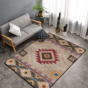 zhubajie natural rustic vintage indian tribal southwestern area rugs home decor pad for living room bedroom bathroom floor mat non-slip carpets2x3 ft
