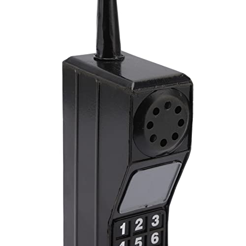 Asixxsix Retro Brick Cell Phone Ornament, Vintage Classic Cellular Phone Model Stylized Ornaments Retro Brick Cell Phone Model for Shooting Props Home Office Decoration, Unique Gift for Kids(Black)