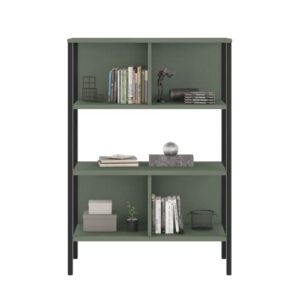 itbe Easywork 3 Tier Bookshelf, Bookcase Office Shelf (Green)