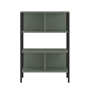 itbe Easywork 3 Tier Bookshelf, Bookcase Office Shelf (Green)