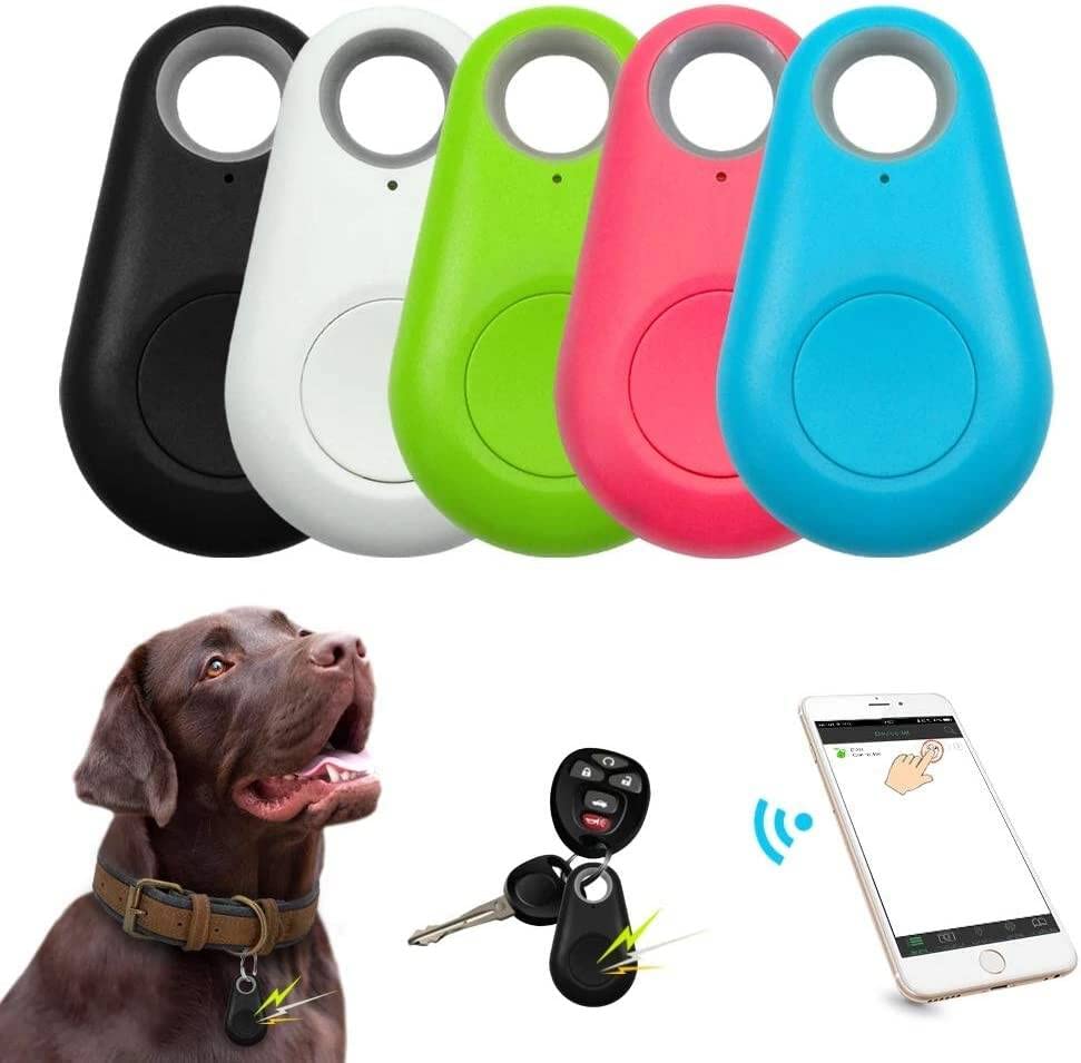 Beauty HAO Mini Dog GPS Tracking Device, No Monthly Fee App Locator, 2022 Upgraded Portable Bluetooth Intelligent Anti-Lost Device for Luggages/Kid/Pet Bluetooth Alarms (1Pack, White)