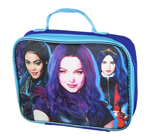 Disney Descendants Wickedly Cool 16" Backpack Lunch Tote Water Bottle Squishy Snack Tote 5 Pc Set