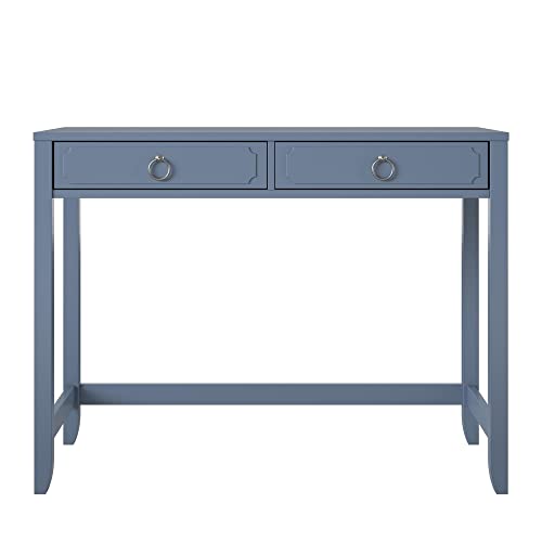 Novogratz Her Majesty 2 Drawer Writing Desk, Blue