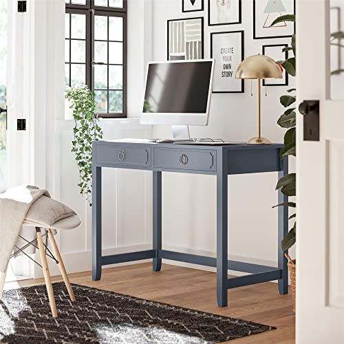 Novogratz Her Majesty 2 Drawer Writing Desk, Blue