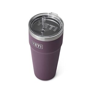 yeti rambler 26 oz straw cup, vacuum insulated, stainless steel with straw lid, nordic purple