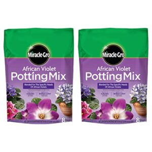 miracle-gro african violet potting mix, 8qt, 2-pack