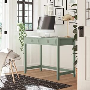 Novogratz Her Majesty 2 Drawer Writing Desk, Pale Green