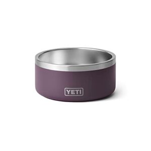 yeti boomer 4, stainless steel, non-slip dog bowl, holds 32 ounces, nordic purple