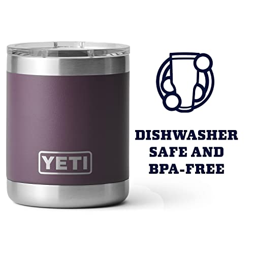 YETI Rambler 10 oz Lowball, Vacuum Insulated, Stainless Steel with MagSlider Lid, Nordic Purple