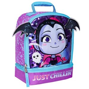 disney vampirina just chillin' 3d dual compartment insulated lunch cooler bag