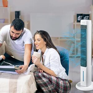 Arctic Air Tower 2.0 Evaporative Air Cooler - Large Area Room Cooling, 4 Speed Settings, Quiet Oscillation, Space-Saving, Perfect for Bedroom, Living Room, Office & More