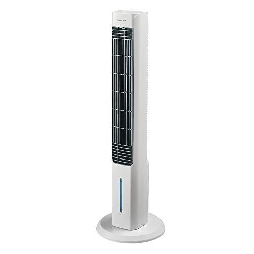 Arctic Air Tower 2.0 Evaporative Air Cooler - Large Area Room Cooling, 4 Speed Settings, Quiet Oscillation, Space-Saving, Perfect for Bedroom, Living Room, Office & More