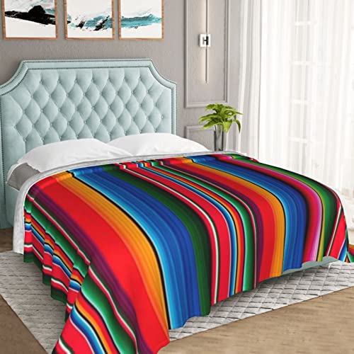 Mexican Serape Designs Blanket Soft Printed Comfortable Throw Air Conditioner Blanket for Living Room 60"x50"