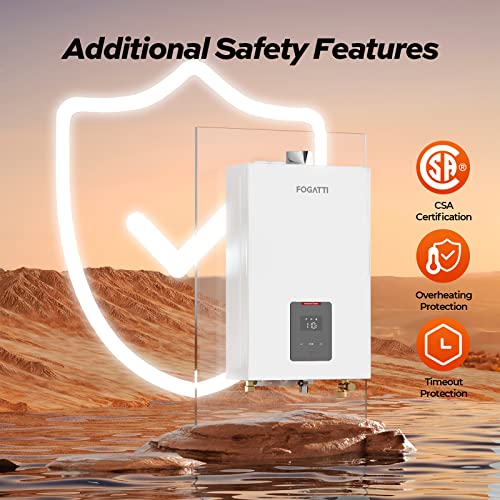 FOGATTI Propane Gas Tankless Water Heater, Indoor 5.1 GPM, 120,000 BTU Instant Hot Water Heater, InstaGas Classic 120 Series