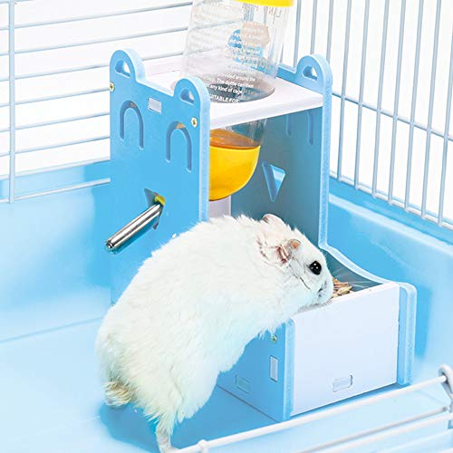 Hamster Feeder, Pet Food and Water Feeder for Hamsters, 2 in 1 Feeder and Water Dispenser for Rats Hamsters