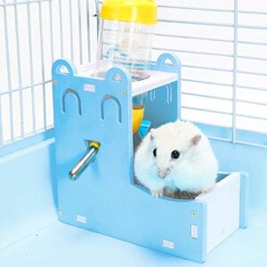 Hamster Feeder, Pet Food and Water Feeder for Hamsters, 2 in 1 Feeder and Water Dispenser for Rats Hamsters