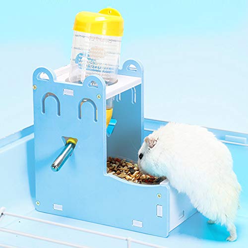 Hamster Feeder, Pet Food and Water Feeder for Hamsters, 2 in 1 Feeder and Water Dispenser for Rats Hamsters