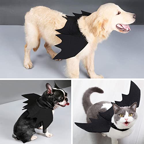 Brocarp Dog Bat Costume, Halloween Pet Costumes Dog Bat Wings, Cosplay Cat Dog Costume Party Clothes Funny Outfit Cool Apparel for Small Medium Large Dogs Cats (XL)