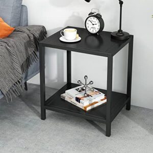 new jeto end table modern small 2 tier side table nightstand/easy assembly living room tables-european wrought iron style square coffee table