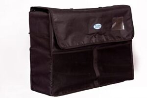 sie blanket carry storage bag with mesh pockets (black)