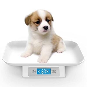 Digital Baby Scale for Pets, Accuracy 1g/0.035oz, Measuring Range 0.1oz-33lbs,Unit g/kg/lb/oz/tl/ml, Suitable for Kitten Puppy Rabbit Tortoise Snake Etc