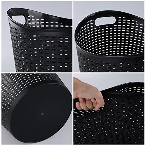 Readsky 40L Tall Flex Laundry Basket, Large Plastic Storage Basket with Handles, 6 Pack
