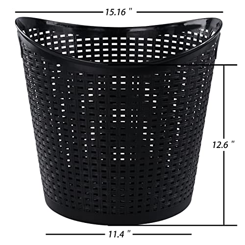 Readsky 40L Tall Flex Laundry Basket, Large Plastic Storage Basket with Handles, 6 Pack