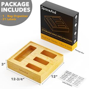 SpaceAid Bag Storage Organizer (1 Box 4 Slots), WrapNeat 4 in 1 Wrap Dispenser
