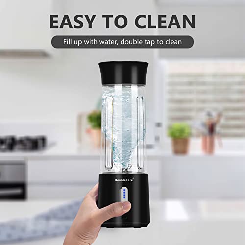 Portable Blender for Shakes and Smoothies,500ml Electric Juicer, 4000mAh Smoothie Blender with BPA-Free Material, USB Rechargeable Fresh Juice Blender for Travel, Gym, Outdoors, and Home, Black