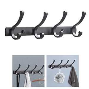 Coat Hook Rack Mount Hanger Hat Robe Holder Clothes Organizer, 4 Hook