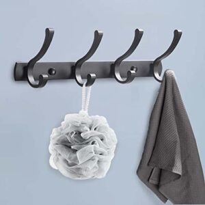 Coat Hook Rack Mount Hanger Hat Robe Holder Clothes Organizer, 4 Hook