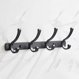 Coat Hook Rack Mount Hanger Hat Robe Holder Clothes Organizer, 4 Hook