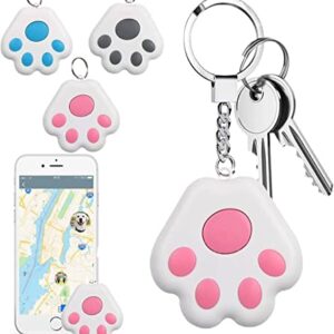 Beauty HAO Mini Dog GPS Tracking Device, No Monthly Fee App Locator, 2022 Upgraded Portable Bluetooth Intelligent Anti-Lost Device for Luggages/ Kid/ Pet Bluetooth Alarms (1Pack, Pink)