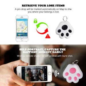 Beauty HAO Mini Dog GPS Tracking Device, No Monthly Fee App Locator, 2022 Upgraded Portable Bluetooth Intelligent Anti-Lost Device for Luggages/ Kid/ Pet Bluetooth Alarms (1Pack, Pink)