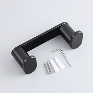 Alise Double Towel Hooks Bathroom Robe Clothes Hook Wall Mount Utility Hook,SUS304 Stainless Steel Matte Black