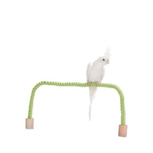 bird stand perch u shape bird perch stand toy,hemp rope material parrot stand platform accessories exercise toys for birds and parrots natural bird cage toys supplies for small medium birds