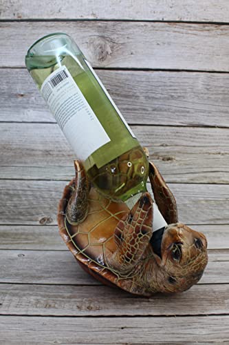 Sea Turtle Bottle Holder Turtle Figurine Natural Color Turtle Wine Bottle Holder