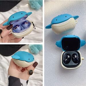 Cute Case for Samsung Galaxy Buds 2 Pro Case 2022/Galaxy Buds Pro Case 2021/Galaxy Buds 2 Case 2021/Galaxy Buds Live Case 2020,Anime Cartoon Fun Samsung Earbuds Protective Case Cover (Blue Whale)