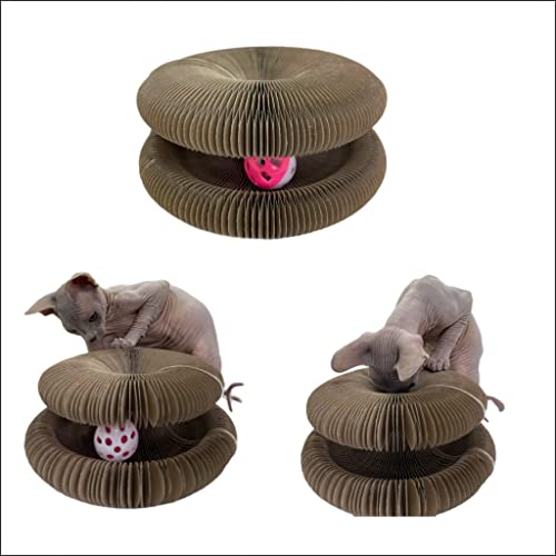 Snuffle Paw Accordion for Cats - Magic Organ Cat Scratching Board - Interactive Cat Scratching Board - Magic Cat Grinding Claw Board - Cat Scratching Magic Toy, (l1)