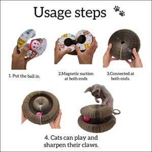Snuffle Paw Accordion for Cats - Magic Organ Cat Scratching Board - Interactive Cat Scratching Board - Magic Cat Grinding Claw Board - Cat Scratching Magic Toy, (l1)