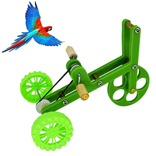 Parrot Bike Toy Bird Training Plaything Supplies Educational Interactive Props Puzzle Bicycle Toy for Macaw